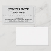 Clean and Basic Public Notary Business Card Visitekaartje (Voorkant / Achterkant)