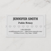 Clean and Basic Public Notary Business Card Visitekaartje (Voorkant)