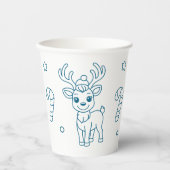 clean and simple christmas reindeer papieren bekers (Voorkant)