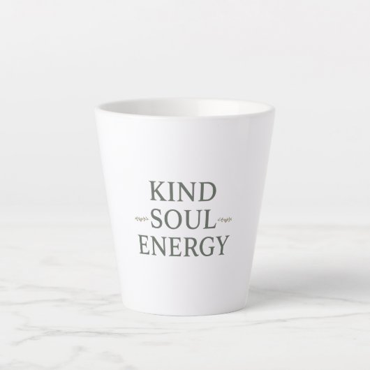 Clean and Simple "Kind Soul Energy" Latte Mok (Voorkant)