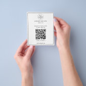 Clean and Simple QR Code Business Flyer for Client (Hand)