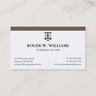 Clean Attorney Visitekaartje met justitieschaal