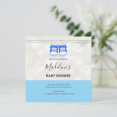 Clean Baby Shower Invitation – Customizable  Save The Date (Staand voorkant)