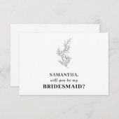 Clean Basic White Autumn Floral Sparen de datum Kaart (Voorkant / Achterkant)