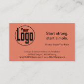 Clean Benaderbare Logo Afbeelding Personal Trainer Visitekaartje (Voorkant)