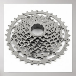 Clean Bicycle Gear Cassette Poster