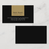 Clean Black Beige Stripe Unieke Visitekaartje (Voorkant / Achterkant)