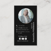Clean Black Realtor Professioneel vastgoed Visitekaartje (Voorkant)