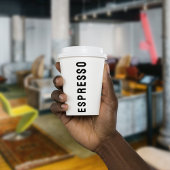 Clean Black & White Espresso Takeaway Coffeshop Papieren Bekers