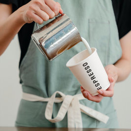 Clean Black & White Espresso Takeaway Coffeshop Papieren Bekers