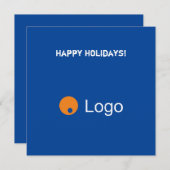 Clean Blue Corporate QR-code Feestdagenkaart (Voorkant / Achterkant)