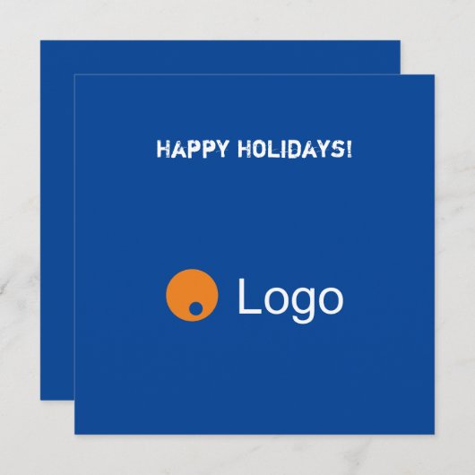 Clean Blue Corporate QR-code Feestdagenkaart (Voorkant / Achterkant)