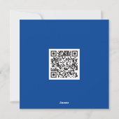 Clean Blue Corporate QR-code Feestdagenkaart (Achterkant)