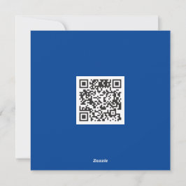 Clean Blue Corporate QR-code Feestdagenkaart