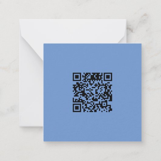 Clean Blue Corporate QR-code Notitiekaartje (Achterkant)