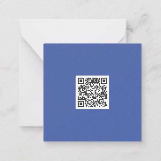 Clean Blue Corporate QR-code Notitiekaartje (Achterkant)