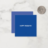 Clean Blue Corporate QR-code Notitiekaartje (Voorkant / Achterkant in situ)