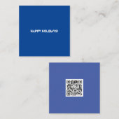 Clean Blue Corporate QR-code Notitiekaartje (Voorkant / Achterkant)