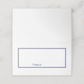 Clean Blue en White Place kaart Plaatskaartje (Buitenkant ongevouwen)