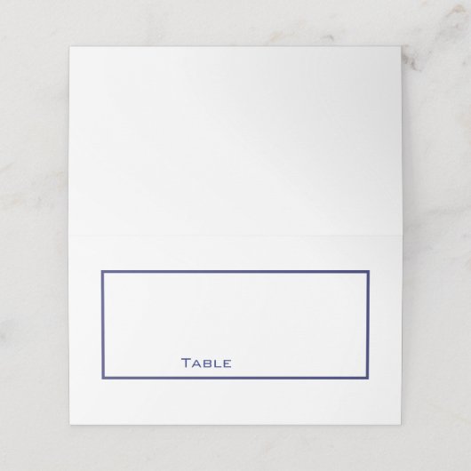 Clean Blue en White Place kaart Plaatskaartje (Buitenkant ongevouwen)