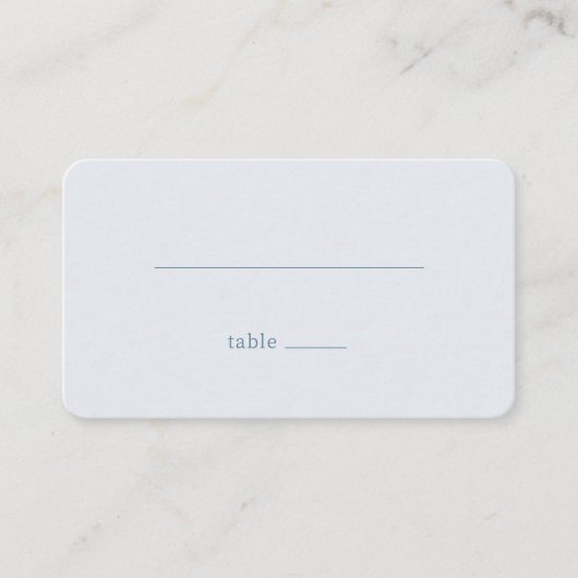Clean Blue Table Template Plaatskaartje (Voorkant)