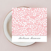 Clean Blush Pink Flowers Vrouwelijk Schattige Scri Vierkante Visitekaartje