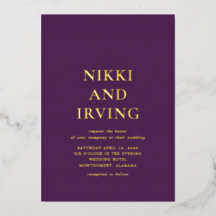 Clean Bold Fonts Paarse bruiloft