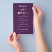 Clean Bold Fonts Paarse budget huwelijksprogramma (Hand)