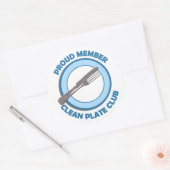 Clean Bord Club Trots Lid Ronde Sticker (Envelop)