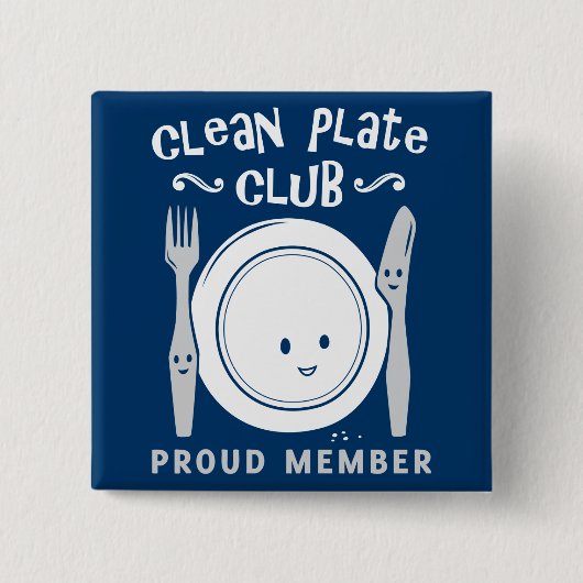 Clean Bord Club Vierkante Button 5,1 Cm (Voorkant)
