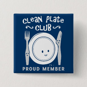 Clean Bord Club Vierkante Button 5,1 Cm