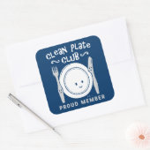 Clean Bord Club Vierkante Sticker (Envelop)