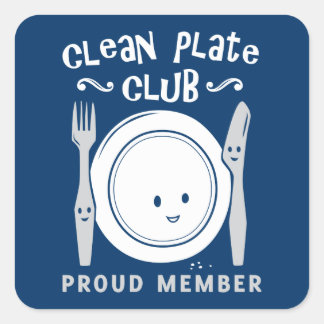 Clean Bord Club Vierkante Sticker