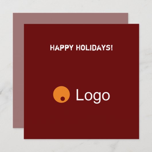 Clean Bordeaux Corporate QR Code Feestdagenkaart (Voorkant / Achterkant)