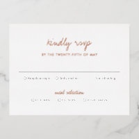 Clean Botanical Elegant Wedding RSVP Card