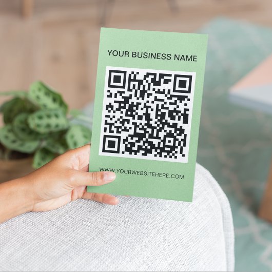 Clean Branding QR Code Marketing Licht Groen Flyer