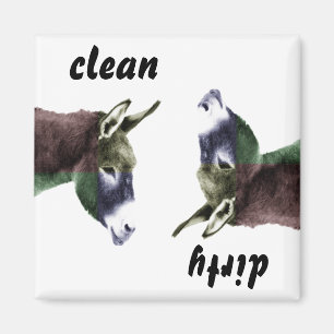 Clean Burro of Dirty Donkey Dishwasher Magnet