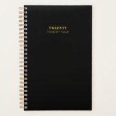 Clean Business Corporate goud Zwart Script 2024 Planner (Voorkant)