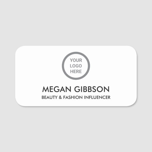 Clean Business Logo Moderne minimalistische werkne Naamplaatje (Voorkant)