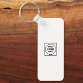 Clean Business Logo QR Code Horizontal Keychains Sleutelhanger (Voorkant)