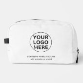 Clean Business Logo & Text l Promotional White Toilettasje (Voorkant)