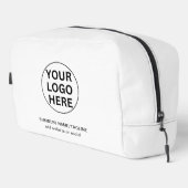 Clean Business Logo & Text l Promotional White Toilettasje (Rechterhoek)