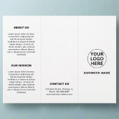 Clean Business Logo Zwart-wit Trifold Brochure