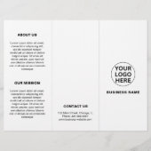 Clean Business Logo Zwart-wit Trifold Brochure (Voorkant)