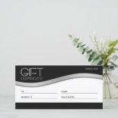 Clean Business Zwarte en Zilveren Golf Cadeaubon (Staand voorkant)