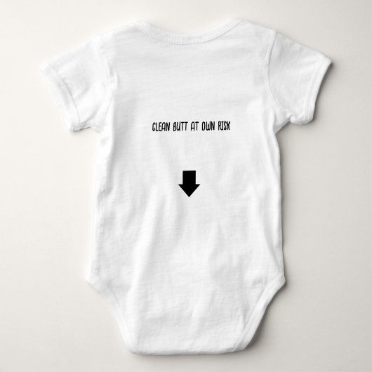 clean butt at own risk one piece romper (Achterkant)