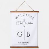 Clean Chic Wedding Reception Entrance Hangend Wandkleed (Voorkant)