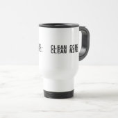 Clean Code Clean Mind Minimalist Insulated Travel  Reisbeker (Voorkant rechts)