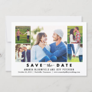 Clean Collage EDITABLE COLOR De datum Kaart opslaa