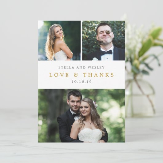 Clean Collage EDITABLE KLEUR Foto Dank u kaart (Staand voorkant)